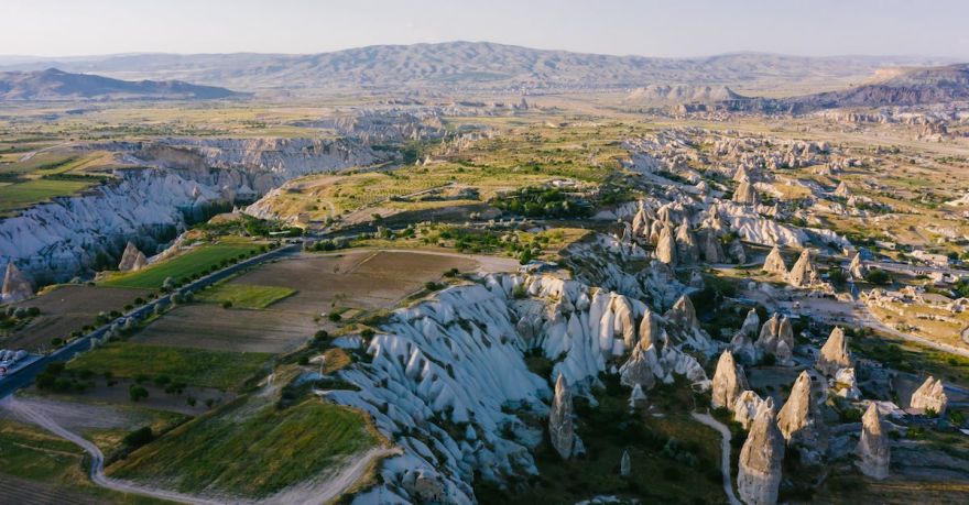 Culinary Fusion Cappadocia - Green and Gray Mountains Under White Sky