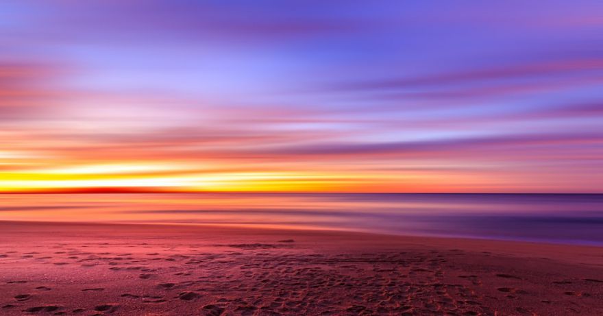 Sunset Yoga Meditation - view of seashore sunset