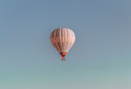 Hot Air Balloon Cappadocia - white and blue hot air balloon on sky