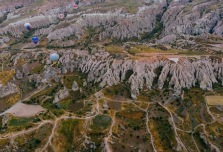 Short Visit Cappadocia - Aerial View of Green and Brown Mountains
