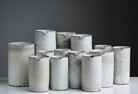 Pottery Kebabs Cappadocia - white ceramic vase lot