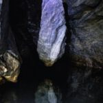 Cave Exploration - a small pool of water in a cave